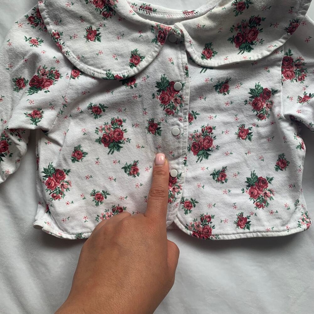 Vintage Floral Oversized Collar Long Sleeve 6 months - Picture 5 of 9
